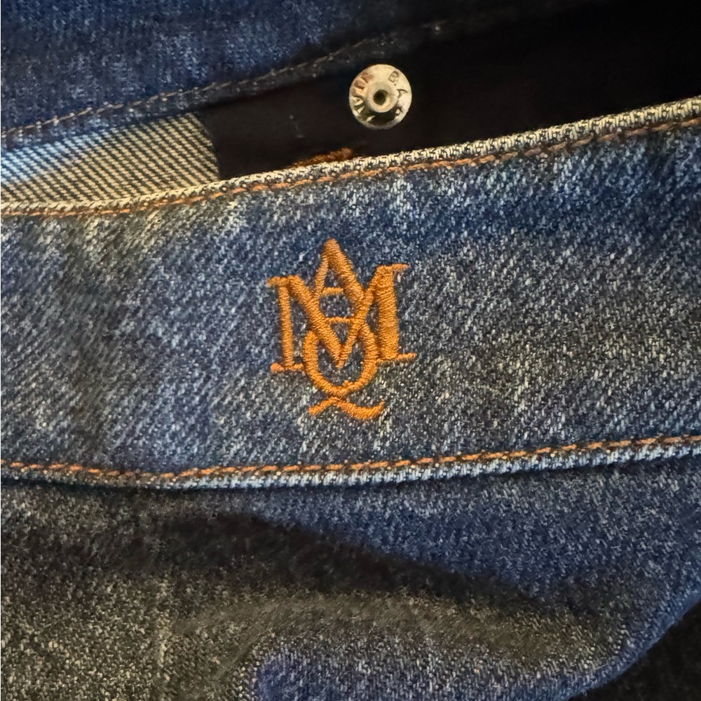 Alexander Mcqueen Blue Patchwork Flare Jeans - image 4